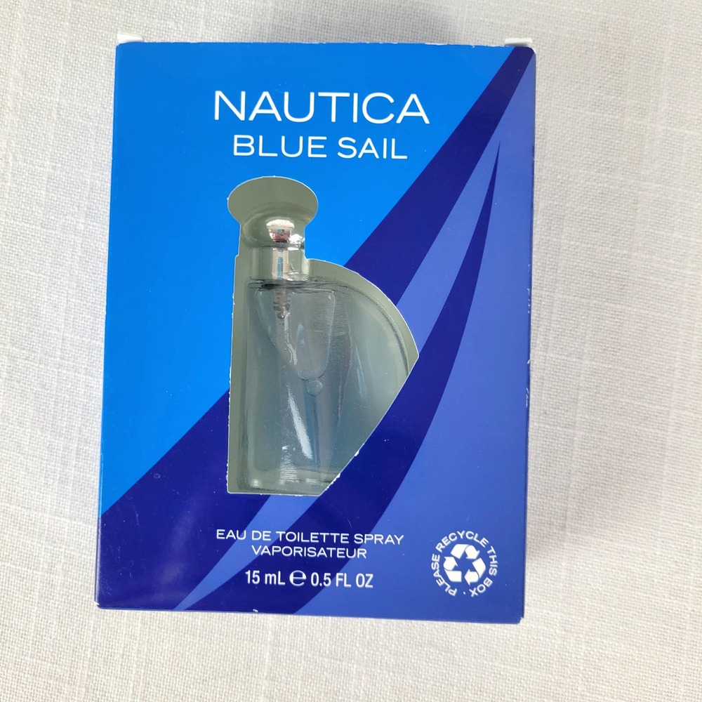 NAUTICA Blue Sail Eau De Toilette Spray for Men | 0.5 fl oz | NIB
